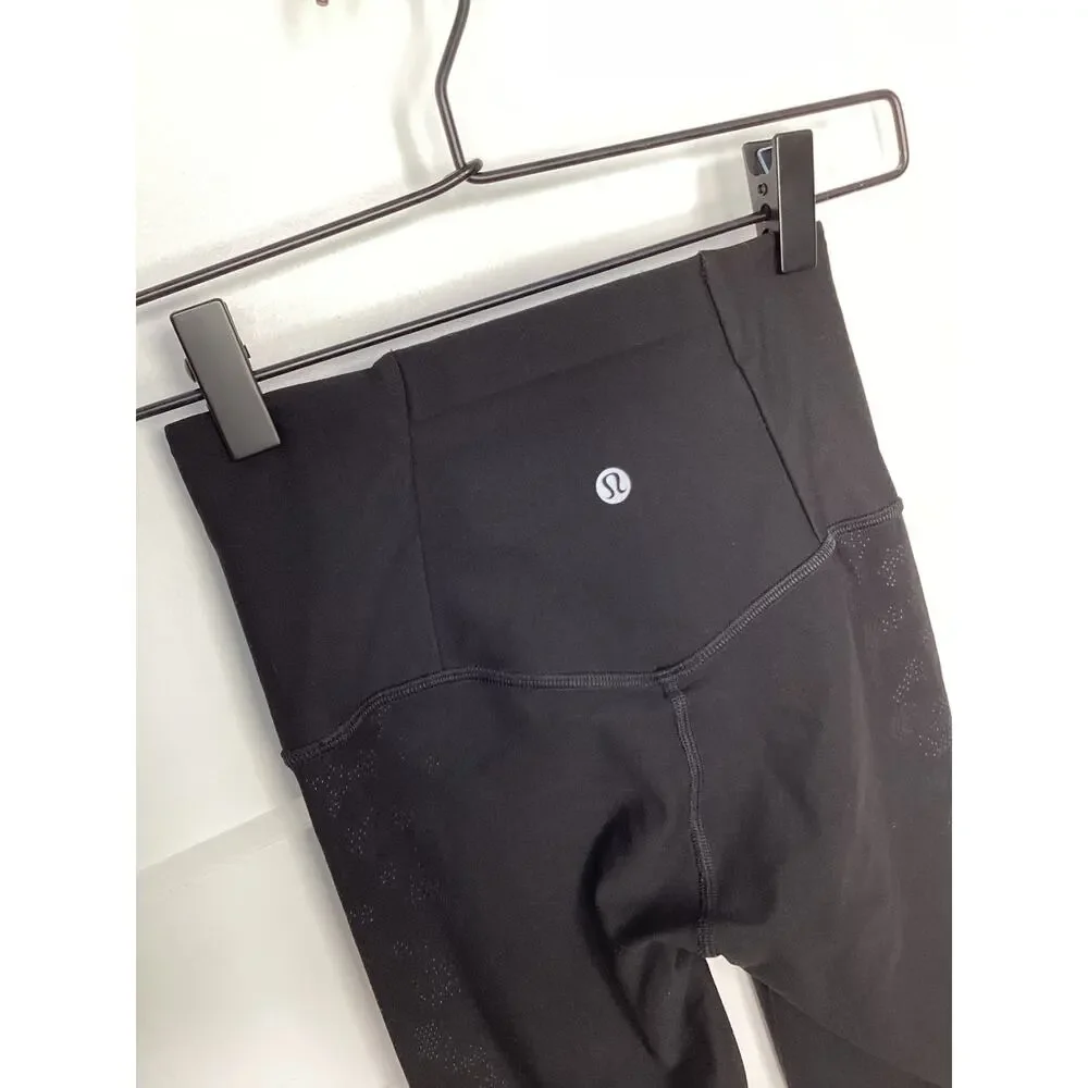 Lululemon‎ Womens Mapped Out High Rise Tight Camo Athletic Yoga Black Size 2